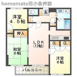 グレイフル芝久保の物件間取画像